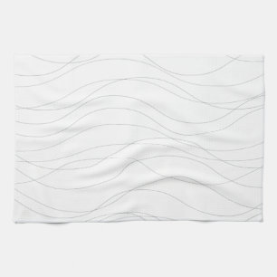 Linge De Cuisine Lignes graphiques ondulées modernes, simples, chic