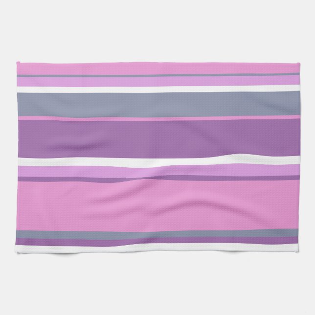 Linge De Cuisine Lilac rayures (Horizontal)