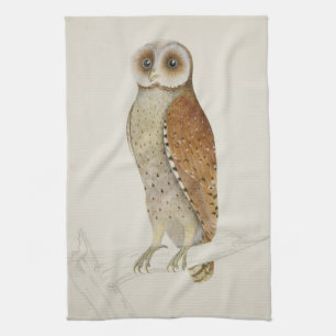 Linge De Cuisine L'illustration vintage du hibou de l'âme