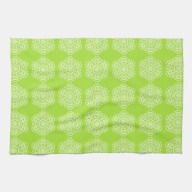 Linge De Cuisine Lime Mandala (Horizontal)
