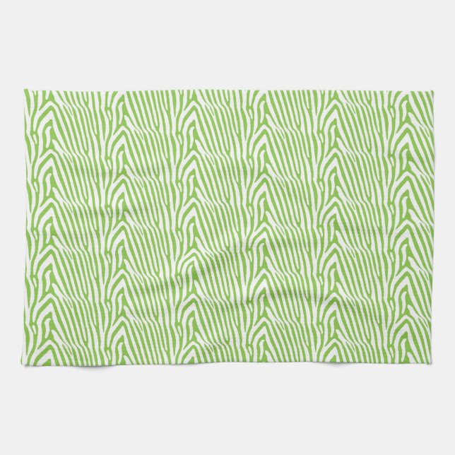 LINGE DE CUISINE LIME ZEBRA PATTERN (Horizontal)