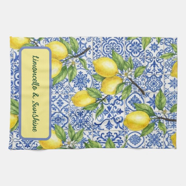 Linge De Cuisine Limoncello & Sunshine" Citron sicilien (Horizontal)
