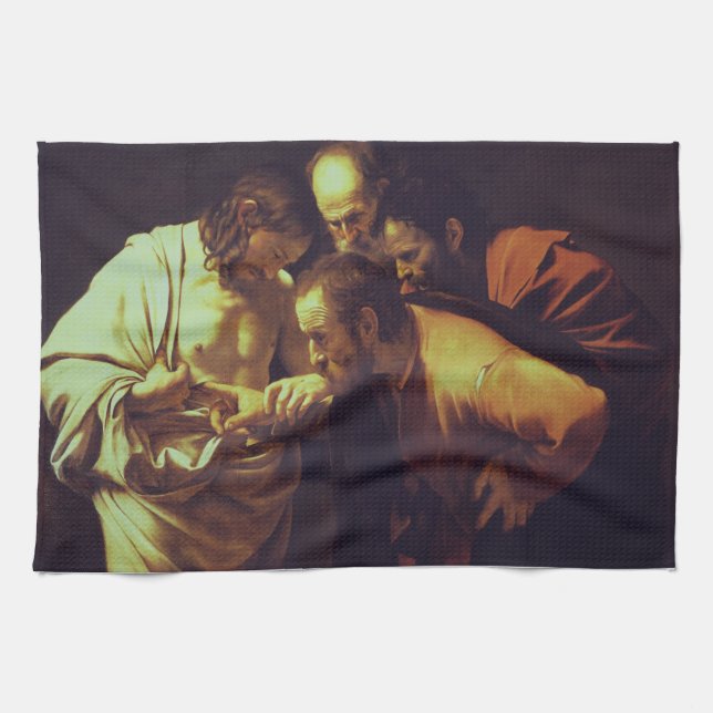 Linge De Cuisine L'Incrédulité de saint Thomas par Le Caravage (Horizontal)