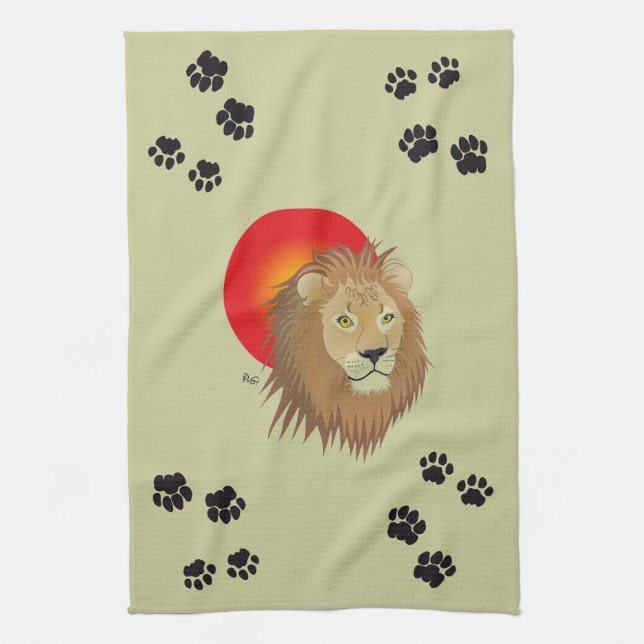 Linge De Cuisine Lion (Vertical)