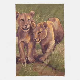 Linge De Cuisine Lion Cubs