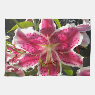 Linge De Cuisine Lis rose lis tropicaux floraux roses