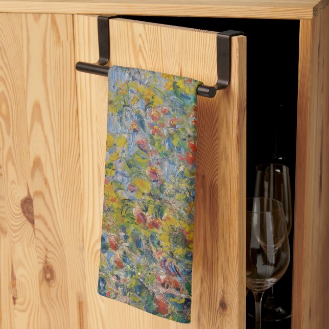 Linge De Cuisine Lits à fleurs à Vétheuil - Claude Monet (Pliage en tiers)