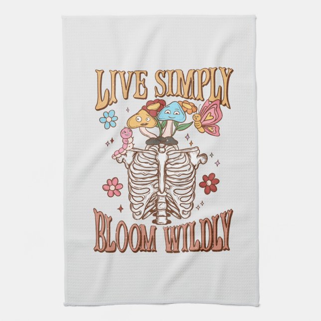 Linge De Cuisine Live Simply, Bloom Wiltly - Skeleton & Champignons (Vertical)