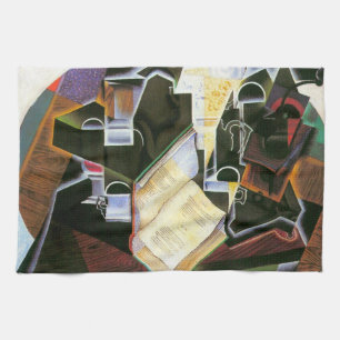 Linge De Cuisine Livre, Pipe et Lunettes, Juan Gris, Cubisme Vintag