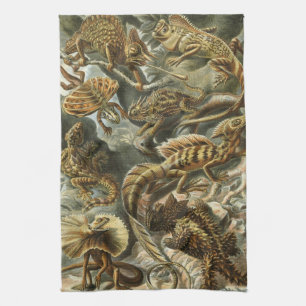 Linge De Cuisine Lizards par Ernst Haeckel Vintage Lacertilia Anima