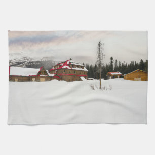Linge De Cuisine Lodge Bow Lake couvert de neige