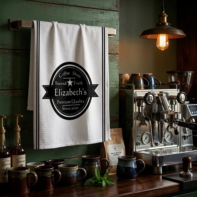 Linge De Cuisine logo de café personnalisé  (Créateur téléchargé)