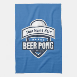 Linge De Cuisine Logo de championnat de Beer Pong personnalisable