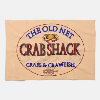 Linge De Cuisine Logo de la cabane de crabe