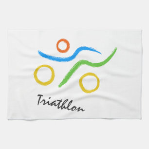 Linge De Cuisine Logo du triathlon