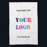 Linge De Cuisine Logo Entreprise Personnalisé Texte Entreprise Cuis<br><div class="desc">Couleurs et police personnalisées - Serviettes de cuisine avec votre entreprise Logo et texte Promotionnel Entreprise Serviette de cuisine personnalisée - Ajouter votre logo - Image ou photo - QR Code / Texte - Coordonnées - E-mail ou site Web / Téléphone / More - Redimensionner et déplacer ou ajouter des...</div>