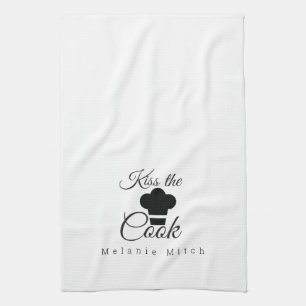 Linge De Cuisine Logo minimaliste du Casquette Kiss the Cook Chef