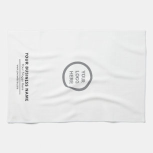 Linge De Cuisine Logo personnalisé blanc minimaliste promotion