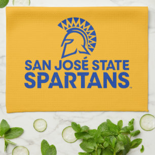 Linge De Cuisine Logo Wordmark de Spartans d'état de San Jose