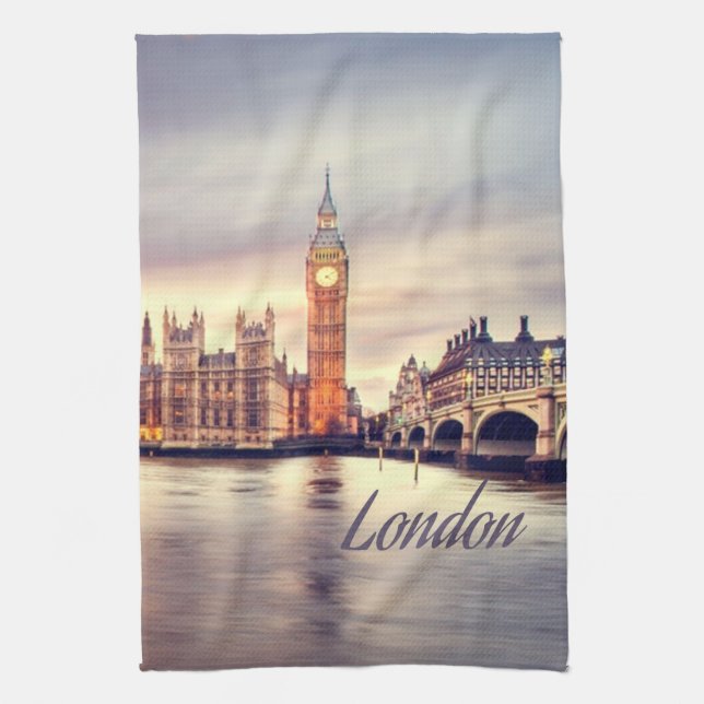 Linge De Cuisine Londres Angleterre Big Ben (Vertical)