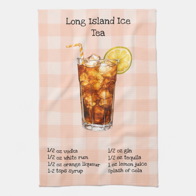 Linge De Cuisine Long Island Ice Tea Bar Towel (Vertical)