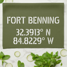 Longitude de la latitude de Fort Benning