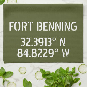 Linge De Cuisine Longitude de la latitude de Fort Benning