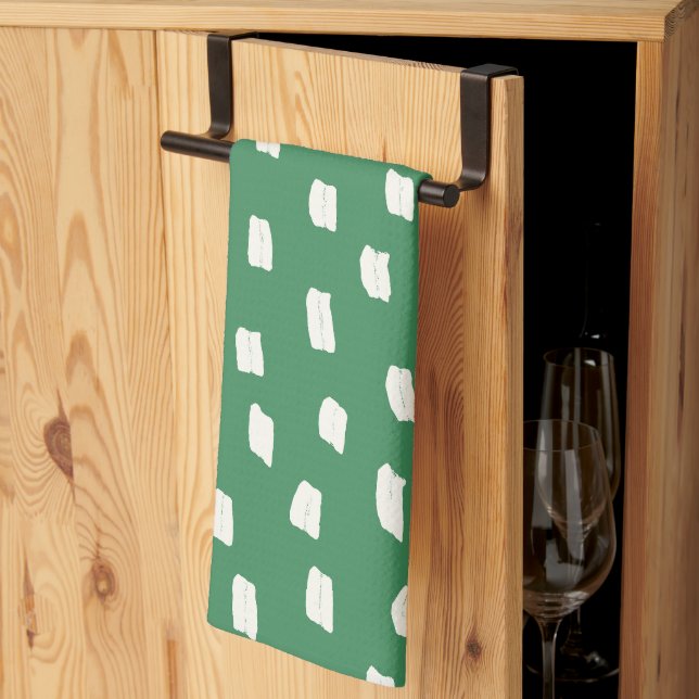 Linge De Cuisine Loose Mark Leaf Green (Pliage en tiers)