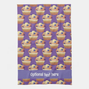 Linge De Cuisine Lot de muffins à saveur de bleuets avec son propre