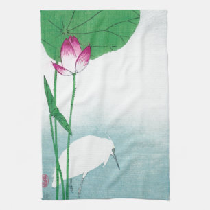Linge De Cuisine Lotus et White Heron, Koson, Ukiyo-e