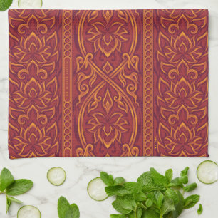 Linge De Cuisine Lotus Luxe Tapestry Motif - Le Lotus Blanc