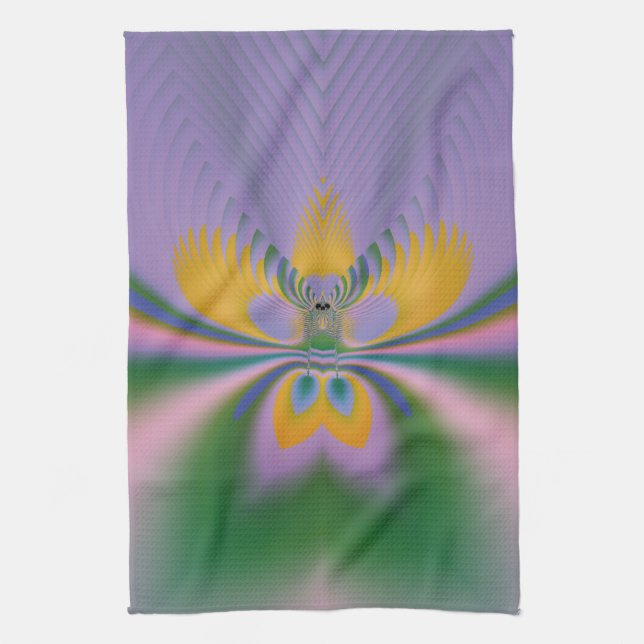 Linge De Cuisine Lotus Pourpre (Vertical)