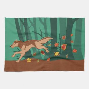 Linge De Cuisine Loup d'automne