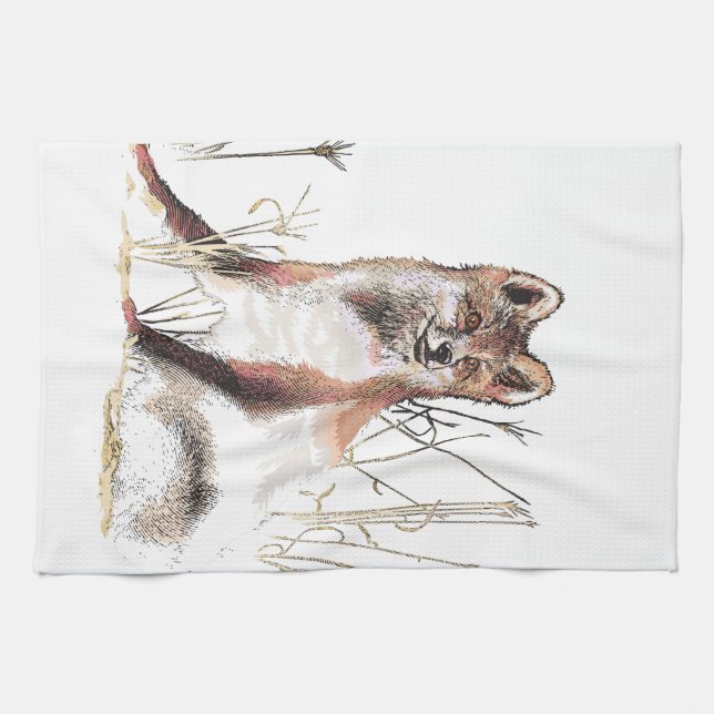 Linge De Cuisine Loup d'hiver (Horizontal)