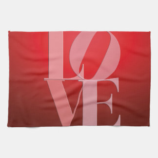 Linge De Cuisine Love Romance Rouge rose