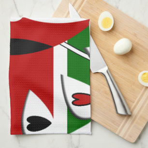 Linge De Cuisine Lovely Hearts Kenya : Drapeau Art Motif