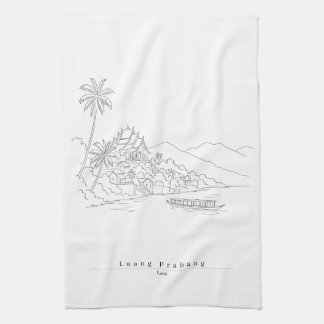 Linge De Cuisine Luang Prabang Laos Art en ligne minimaliste