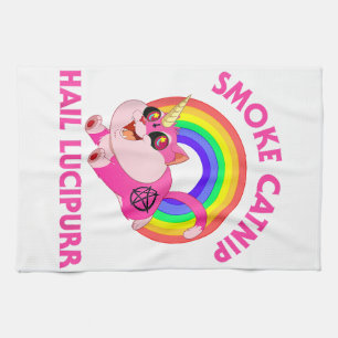 Linge De Cuisine Lucipurr à la grêle à la fumée, Funny Satan Chat U