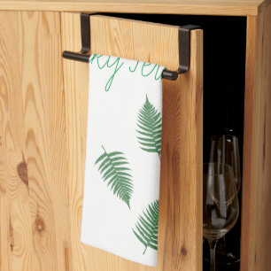 Linge De Cuisine Lucky Green Fern Motif