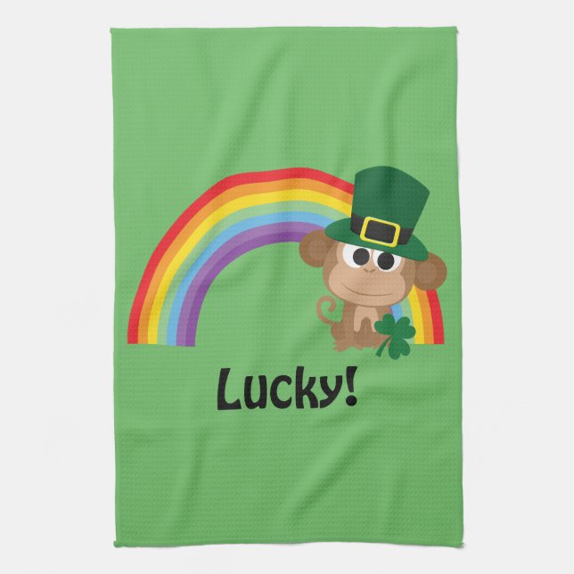 Linge De Cuisine Lucky Monkey Leprechaun (Vertical)
