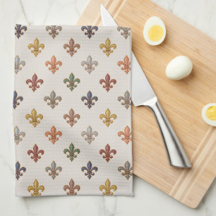 Linge De Cuisine Lumière de design fleur de lis en bois terrestres
