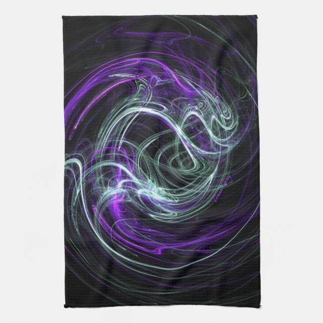 Linge De Cuisine Lumière en dedans - remous de violette et d'indigo (Vertical)