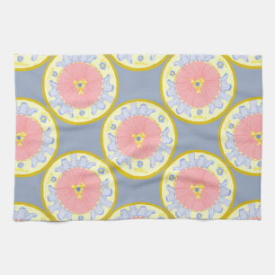 Linge De Cuisine Lumineuse Passion Fleurie Plaques de fleurs Servie