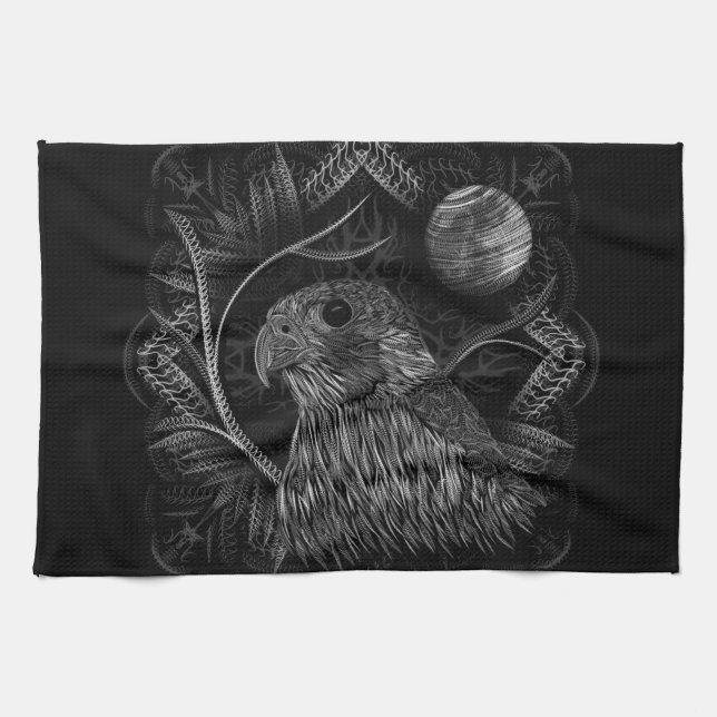 Linge De Cuisine Lune pleine du faucon (Horizontal)