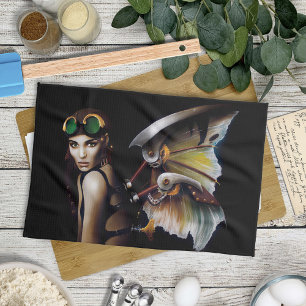 Linge De Cuisine Lunettes à ailes de fée mécaniques Steampunk