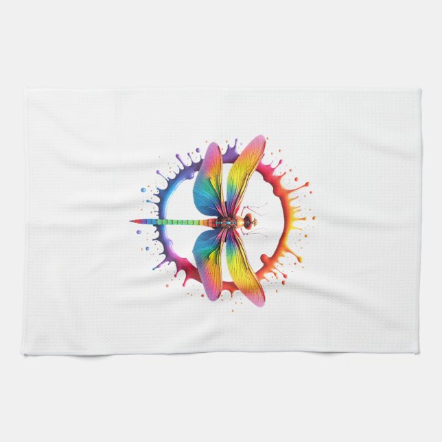 Linge De Cuisine Lunettes de soleil Cool Graphic Tie Dye Libellule  (Horizontal)