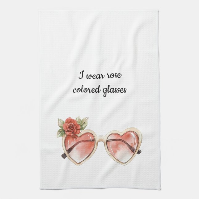 Linge De Cuisine Lunettes de soleil de couleur rose (Vertical)