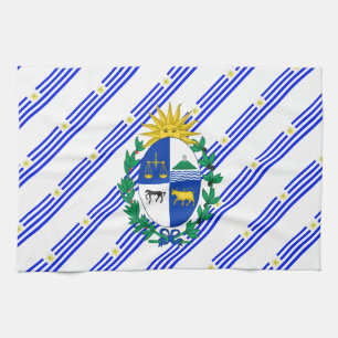 Linge De Cuisine L'Uruguayan barre le drapeau