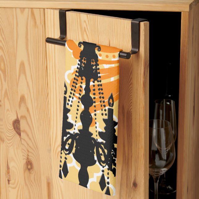 Linge De Cuisine Lustre Damas Carreaux marocains (Pliage en tiers)