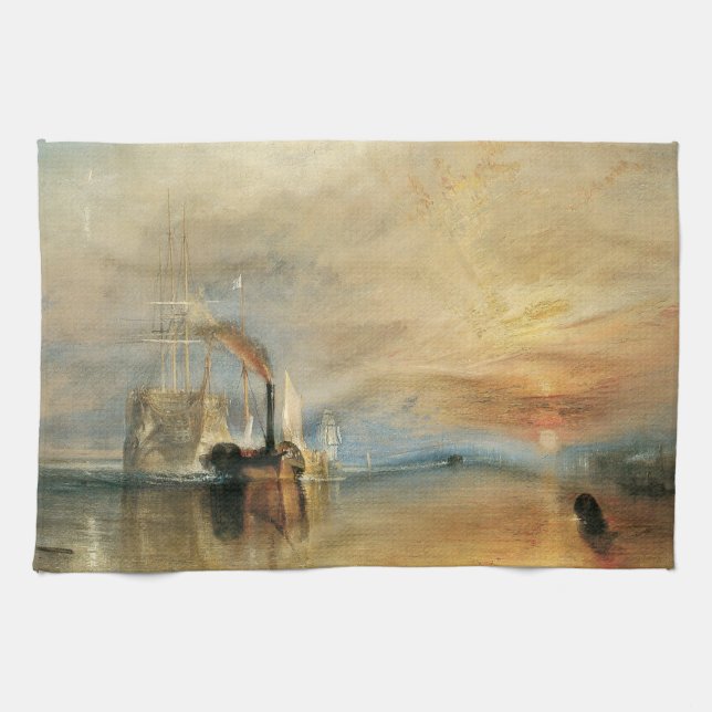 Linge De Cuisine Lutter contre le Téméraire par Joseph Turner, Art  (Horizontal)